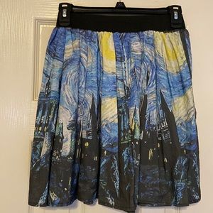 Harry Potter Hogwarts Mini Skirt. Starry Night.